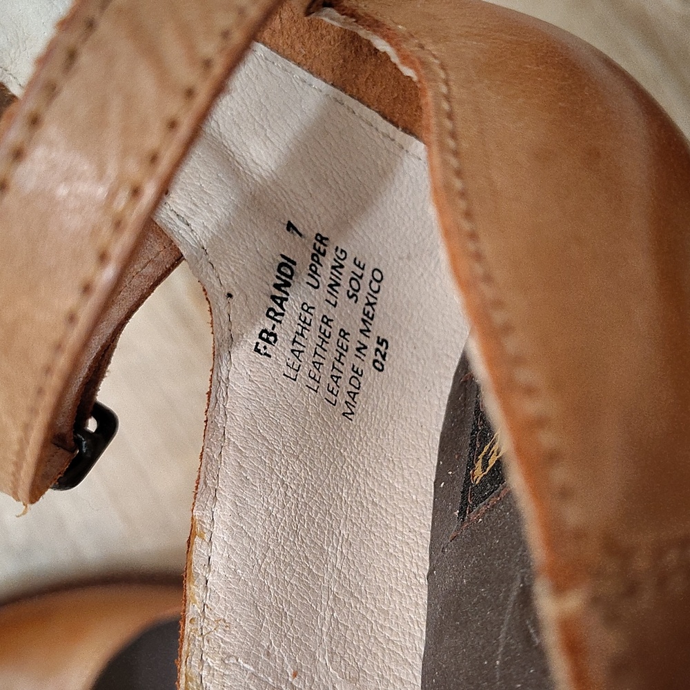 freebird Tan Leather Multi-Strap Block Heel Pumps - Picture 12 of 16